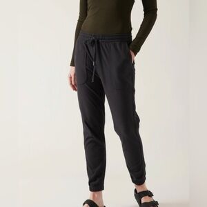 Athleta Black Track Pants with Tapered Silhouette